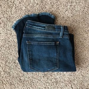 MissMe skinny cropped frayed jeans